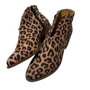 Qupid Leopard Booties